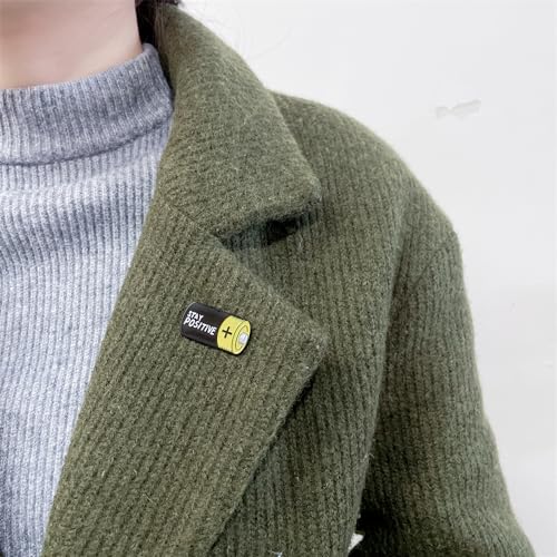 Image of Stay Positive Encouragement Lapel Pins Brooch for Women Teen Girls Boys Cute Funny Novelty Black Yellow Enamel Backpacks Badges Hats BookBags Pin Clothes Accessory Birthday Gift