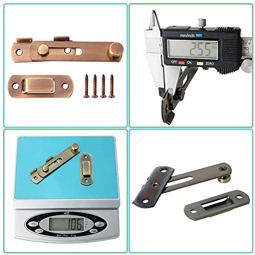 Large Stainless Steel Gate Latches, Door Holder Flip Latch Safety Door Bolt Latch Lock (Silver) #TOP5