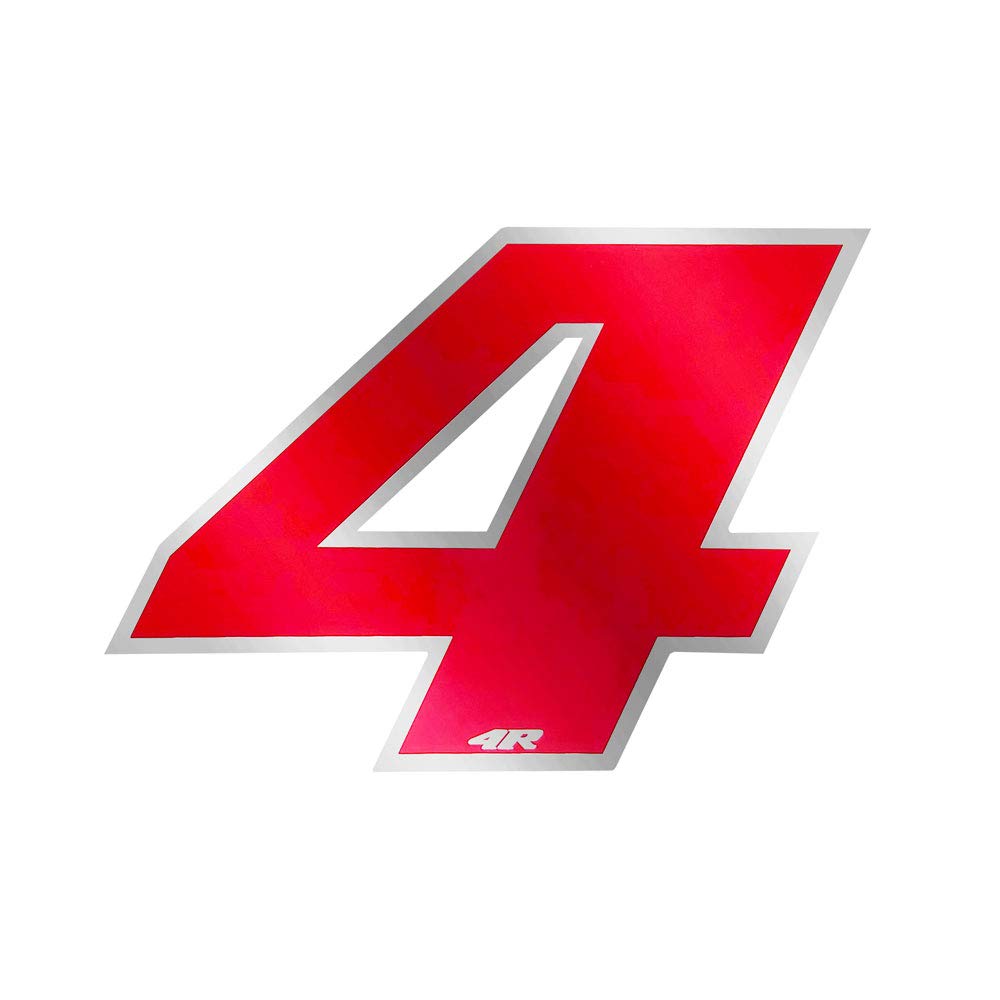 Quattroerre Racing Number 4 Anodized Small, Red
