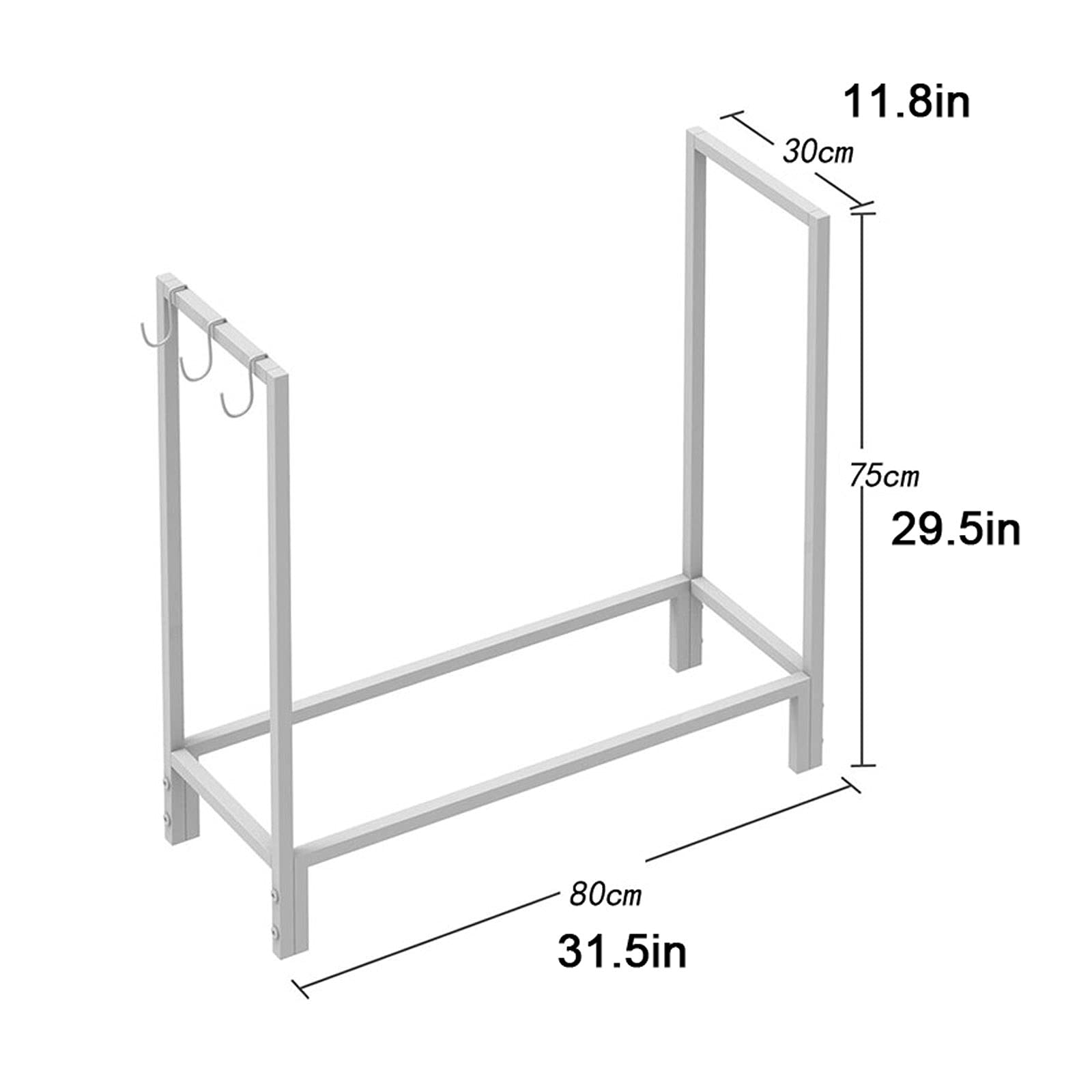 Culle Portalegna Grande acciaio Legna da ardere Racks Titolare del ceppo del supporto del supporto di legno del supporto del legno del supporto dell interno del supporto di Accensione da esterno Acces