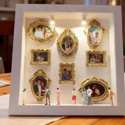 Mini scatola fai da te con sagoma museale, 2026, scatola per ombre con museo e statuette in miniatura, regalo personalizzato per San Valentino, anniversario, compleanno e decorazione della casa