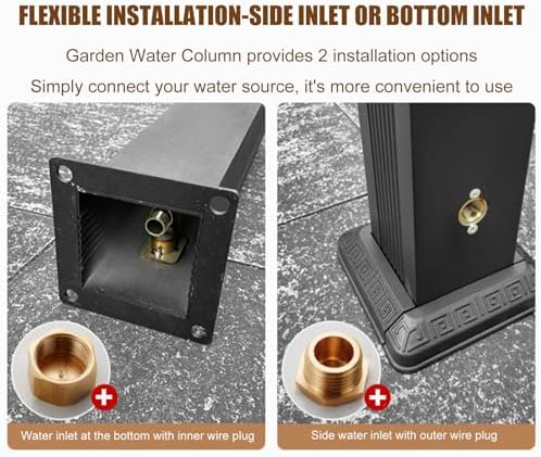 Durable Stainless Steel Garden Water Tap - Outdoor Faucet & Spray Gun with Hose Extender, Antifreeze & Hanger for Effortless Watering, Perfect for Garden Use