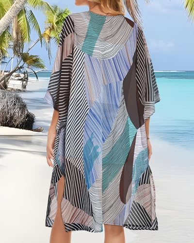 Image of Women's Kimono Beach Cover up for Summer Bathing Suits Cardigans Casual Loose Swimwear 2026
