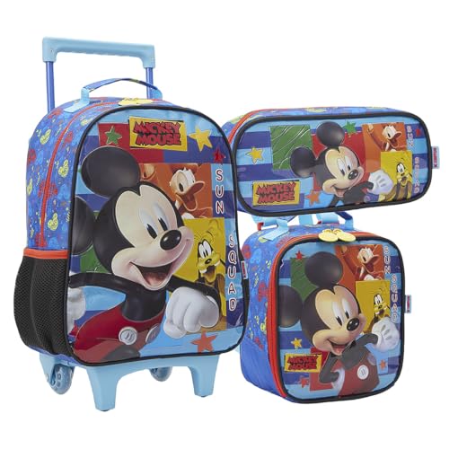 Genérico, Kit Mochila Infantil Mickey X Grande Lancheira Estojo Xeryus