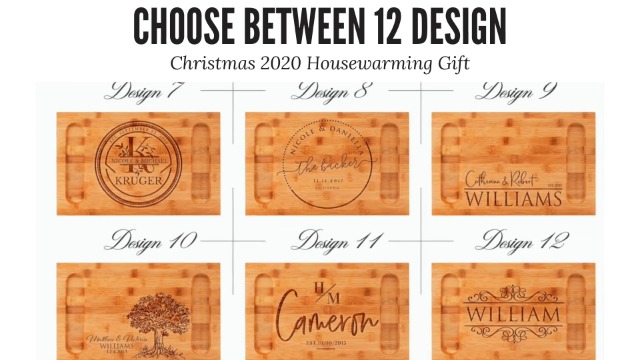 Tabla de cortar rectangular de bambú personalizada de 40.64 cm x 25.4 cm para bodas miniatura 7