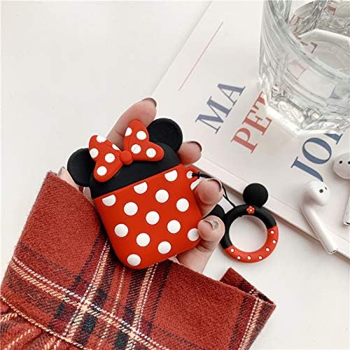 PISHON Cute Mickey Minnie Silicone Protective Case for Apple Wireless Airpods Earphone Accessories
