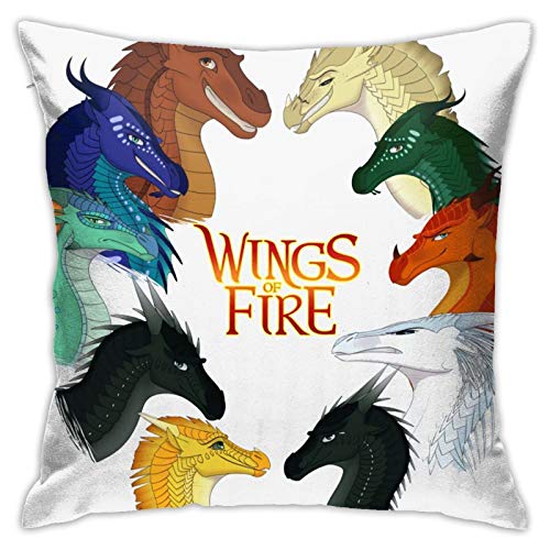 Antoipyns AFIRFH8494-198312569 Wings Of Fire (2) 3D Printed Pattern Square Cushiondecorative Pillow Case Home Decor Square 18X18 Inches Pillowcase/Living Room/Car/Bedroom cover