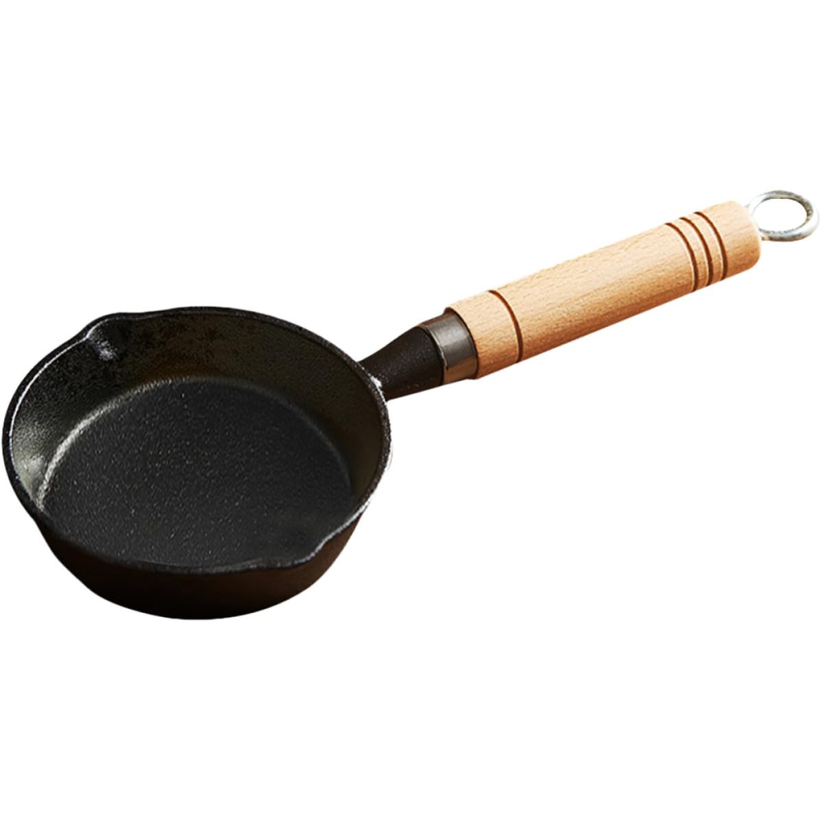 Petite casserole en fonte SOLUSTRE à poignée bois pour fondre le beurre sans brûler