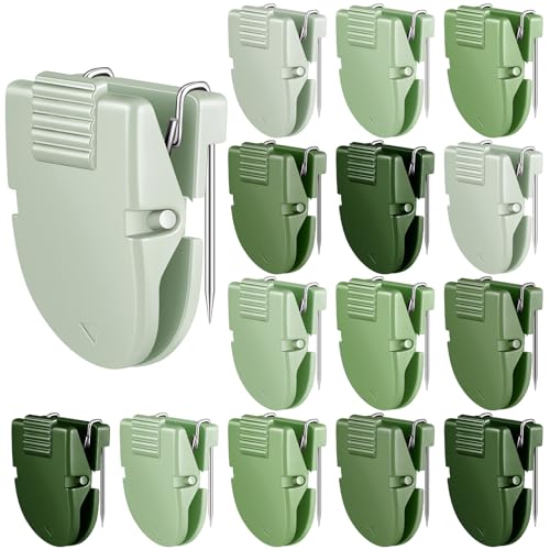 Feifeiya 15 Pcs Cubicle Clips Fabric Panel Cubicle Accessories Fabric Partition Panel Wall Clip Office Photos Wall for Notes Memos Standard Size 40-Sheet Capacity (Sage Green)
