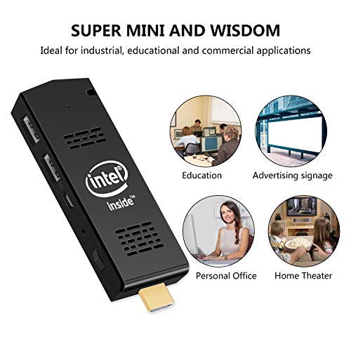 Aioexpc Pc Stick Mini Computer Stick With Intel Atom Z8350 & Windows 10 Pro 4Gb Ram 64Gb Rom Support 4K Hd,Dual Band Wifi 2.4G/5G, Bluetooh 4.2,Support Auto-On After Power Failure #TOP5