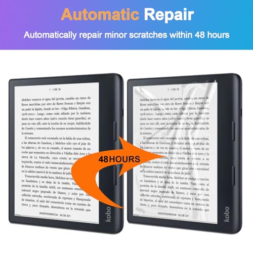 Image of Caweet Screen Protector for Kobo Libra Colour 7 Inches 2024 /Kobo Libra 2 E-Reader 7 inch 2021, Anti-Glare Premium PET Full-Coverage Matte Protective Film, 3 Pack