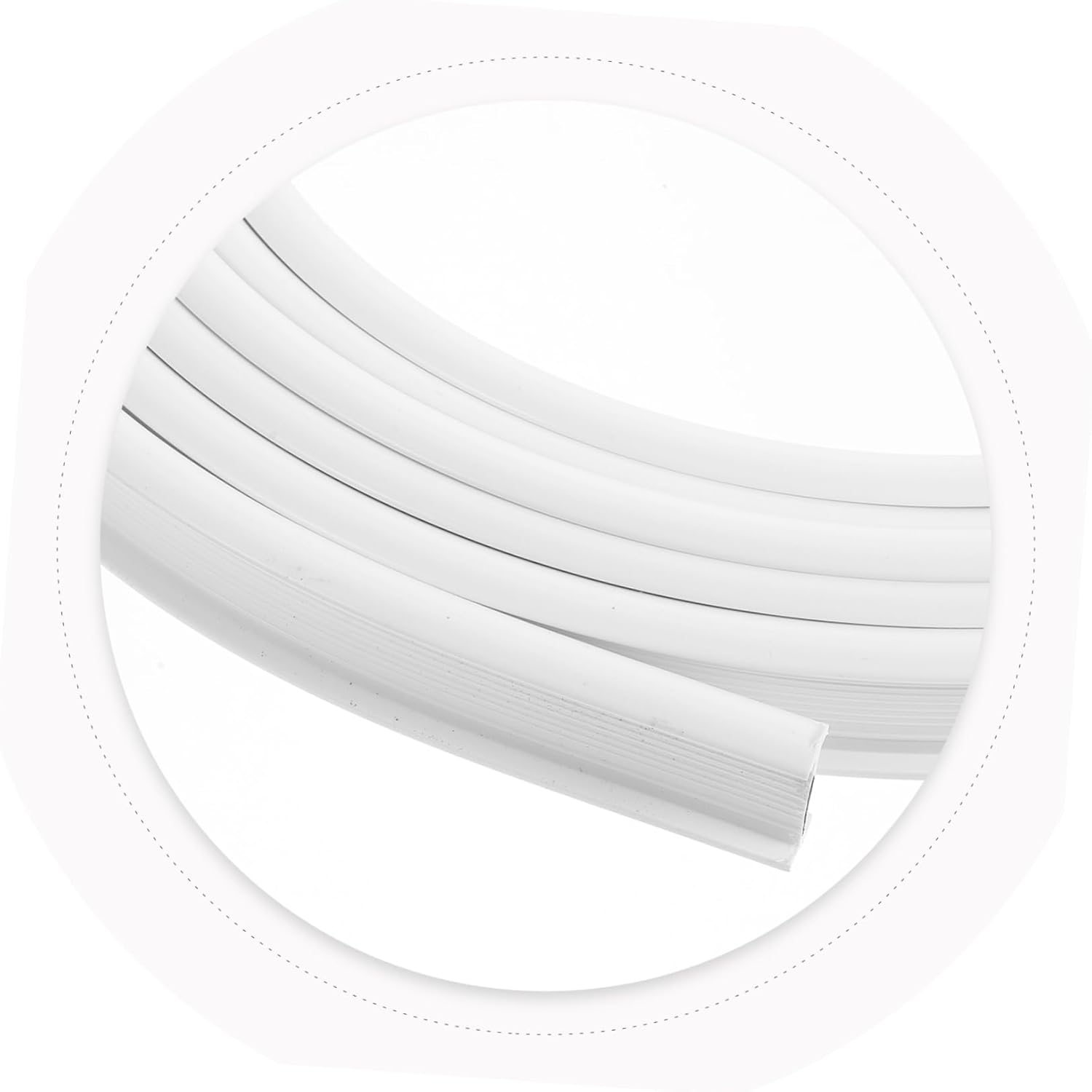 Bay Window Curtain Track Set 5m Curved Ceiling Mount Curtain Rails Plastic Steel Noise Reducing Roller