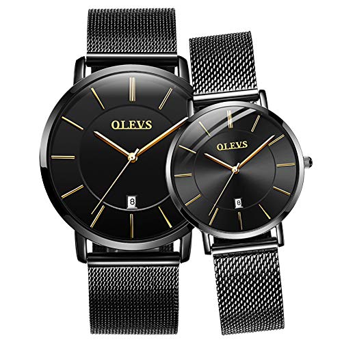 OLEVS Mens Watches Leather Chronograph Luxury Fashion Dress Analog Quartz Wrist Watch Luminous Waterproof Moon Phase Date