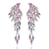 mecresh Vintage Style Wedding Crystal Rhinestone Cluster Chandelier Hollow Dangle Earrings 2022 Fashion Jewelry Multicolor