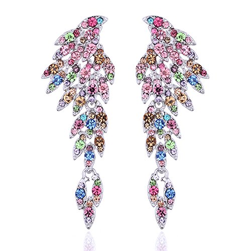 mecresh Vintage Style Wedding Crystal Rhinestone Cluster Chandelier Hollow Dangle Earrings 2022 Fashion Jewelry Multicolor