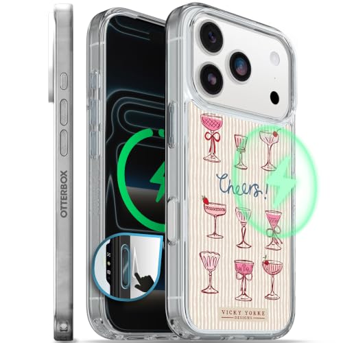 Image of OtterBox iPhone 17 Pro - Symmetry Series Slim MagSafe Case - Cheers | 3X Military Drop Protection - Slim Pocket-Friendly - Raised Edges - Anchor Points - Camera Control - Non-Retail Packaging