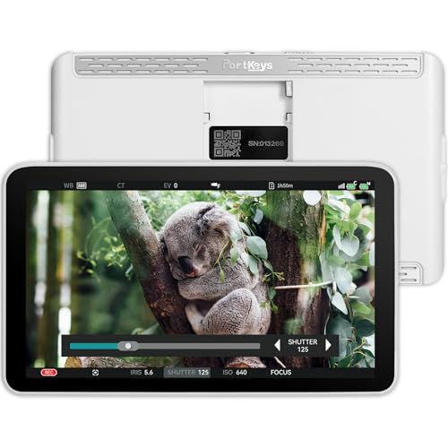 Portkeys LH7P Camera Field Monitor 7'' 1000nit Touchscreen Camera Monitor Wireless Control Camcorder for A7S III/FX30/ZV-E10, BMPCC 4K/6K/6K Pro (White)