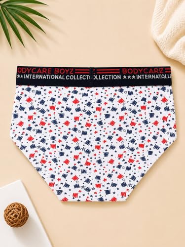 Image of BODYCARE Boy's Cotton Briefs Pack of 2 | Solid Kids Underwear | Soft Breathable Fabric | Stretchable Waistband | Comfortable Innerwear (Color & Print May Vary)