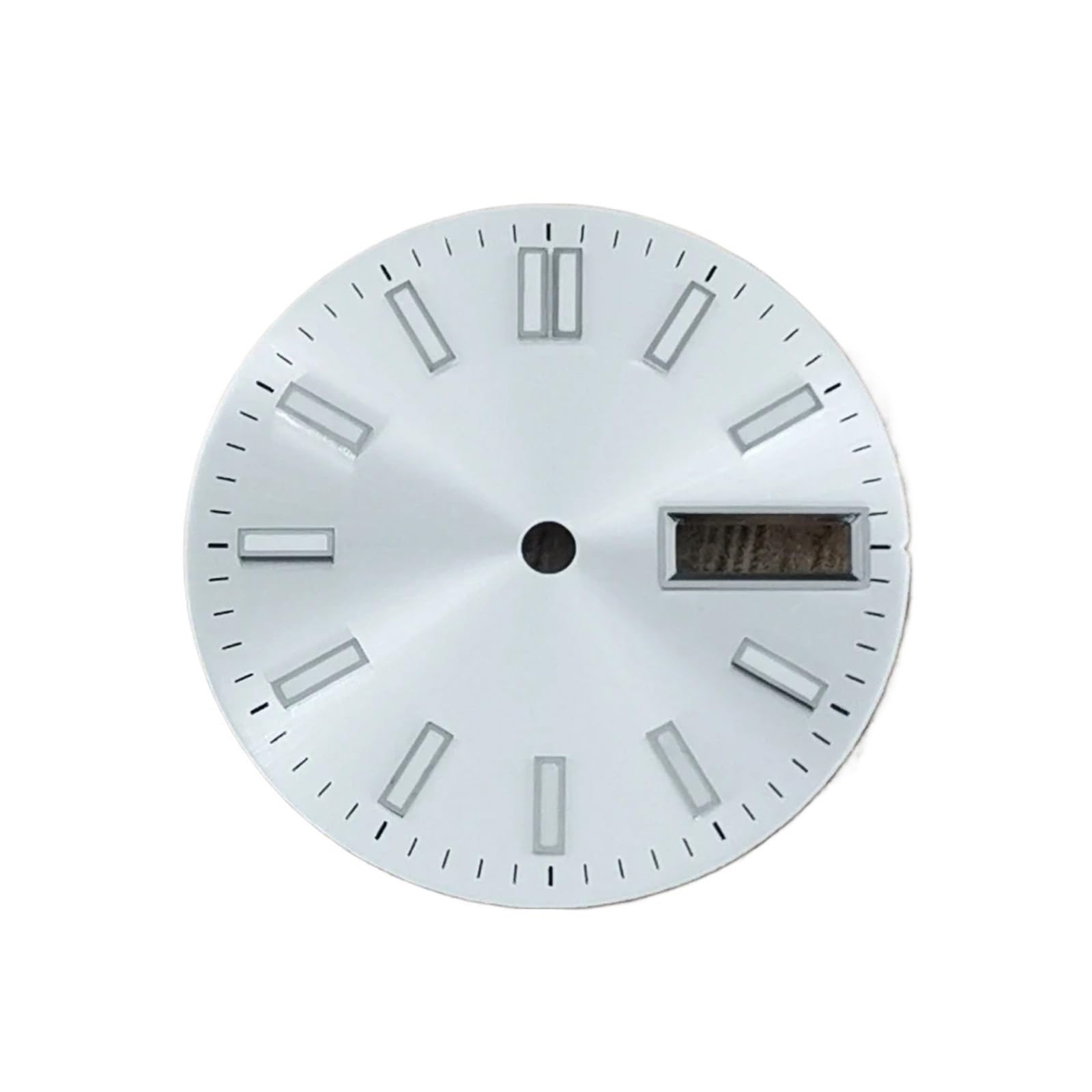 Cadran montre 28,5 mm argenté soleillé pour montre NH36 personnalisée