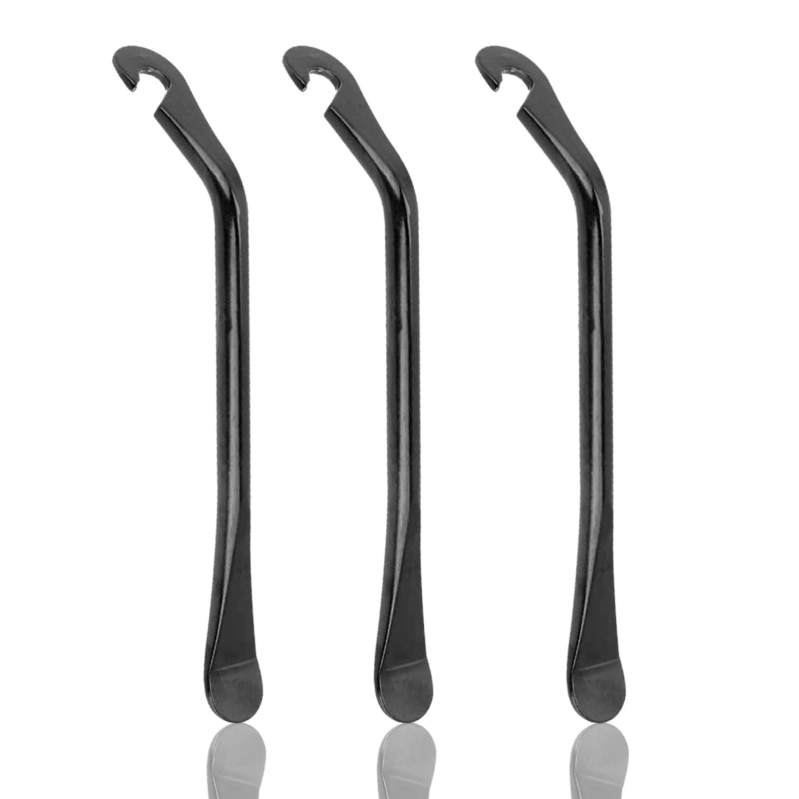 OUKENS Tire Spoon, 3pcs Portable Bicycle Tire Lever Hardened Carbon Steel Spoon Bike Tire Repair Tool
