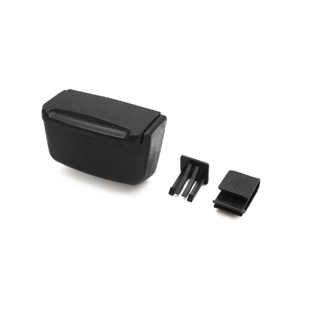 sourcingmap Black Car Vehicle Ashtray Storage Box Pocket Holder Organizer w Blue LED Light, 16 x 11.5 x 6.5 cm