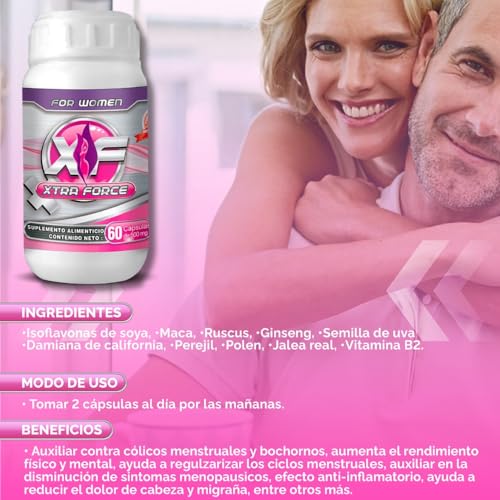 Productos Para La Menopausia, pastillas naturistas para bochornos Marca XTRA FORCE (2)