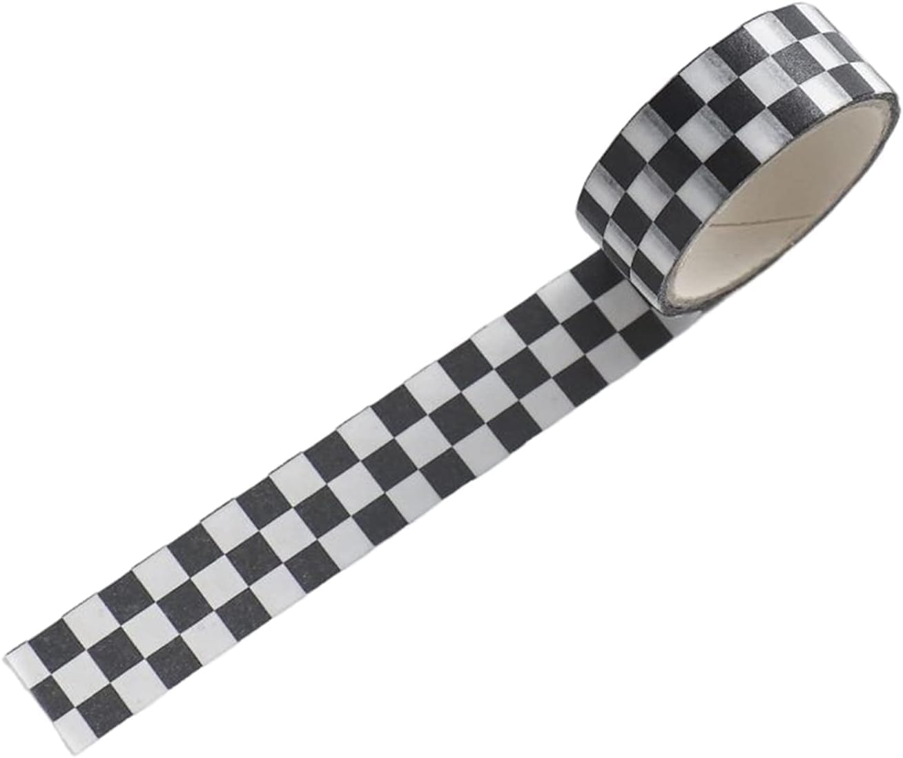 Black White Decorative Washi Tape Compact Checkerboard Pattern Paper Tape DIY Fade-Resistant Arts and Crafts Tape