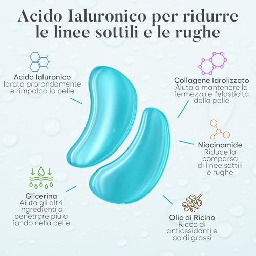 Aurae Patch Occhi Con Acido Ialuronico (30 Paia) – Patch Occhiaie E Borse, Niacinamide, Idratazione Intensa, Effetto Rimpolpante, Effetto Rinfrescante - 2