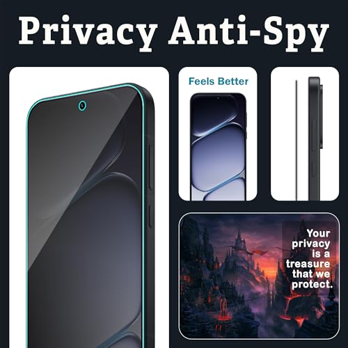 Image of ArmourPro Anti-Spy Privacy Tempered Glass for OnePlus Nrod CE 6 - Anti Peeping Screen Protector, Edge to Edge Full Coverage, 9H Hardness, Easy Installation Kit | Pack of 2