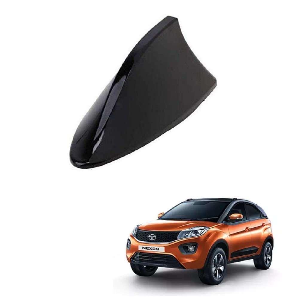 Shark Fin Roof Antenna Aerial ABS AM/FM Radio Signal Compatiable with Tata Nexon - Black-image-35
