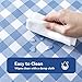 Romanstile Rectangle Vinyl Tablecloth, 100% Waterproof Buffalo Gingham Plastic Table Cloth, Heavy Duty Wipeable Checkered Table Covers for Outdoor, Camping, Picnic, Patio - 52 x 70, Light Blue