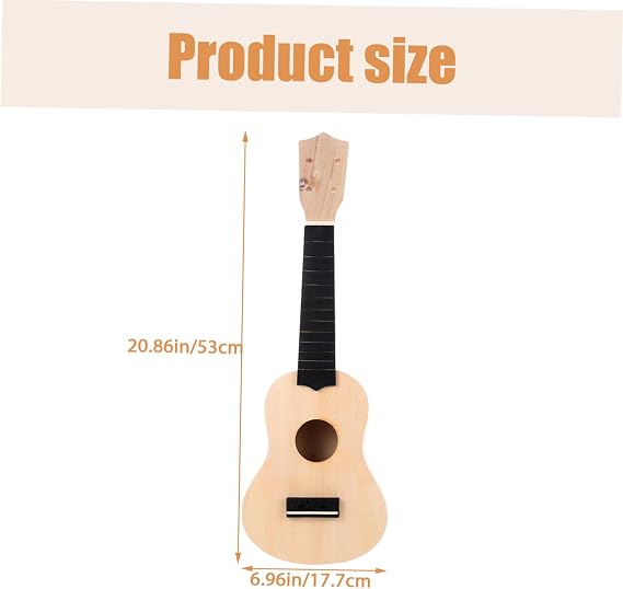 Majormench Diyウクレレ組み立てキット 木製ギターセット 21インチ 子供用ペイントギター キッズハンドクラフト 初心者向け教育玩具 持ち運び簡単 Diyクラフト用品