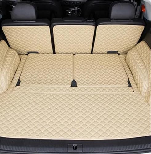 Tapis de coffre pour Q7 2015-2022 7 places beige anti tache