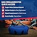 Fully Stocked Trauma First Aid Kit – First Responder II Bag with Tools, Gauze, Bandages, Scissors & Gloves – Compact & Portable – OSHA and ANSI Compliant – Blue