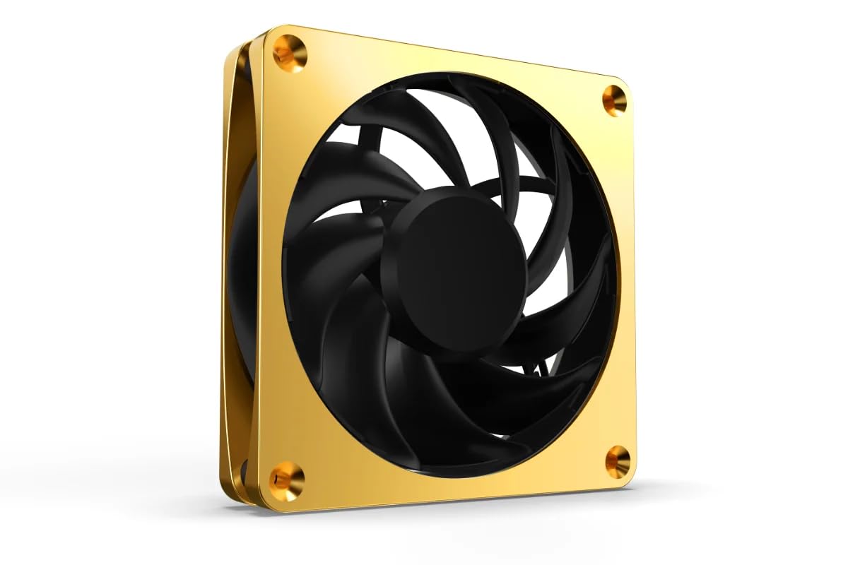 Alphacool Apex Stealth Metal Fan 3000rpm (120x120x25mm) Case Fan for PC (Gold)