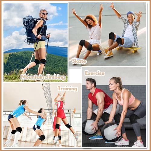 Image of Simgoing 18 Pairs Volleyball Knee Pads Bulk for Dancers, Cheerleaders, Breathable Knee Pads for Men Women Kids Knees Protective, Knees Brace Volleyball Dance Tennis Workout Climbing (M,Black)