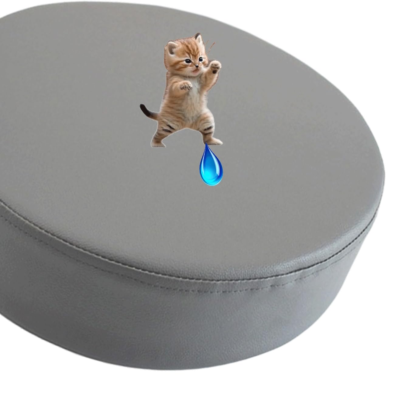 Uyeoco Color 3 Waterproof Memory Foam Round Seat Cushion 3/5/8Cm Thick,25/30/35/40/45/50Cm Round Stool Cushion, Circle Chair Pad With Removable Cover For Dining Kitchen Bar Chairs(,50X50x5cm)