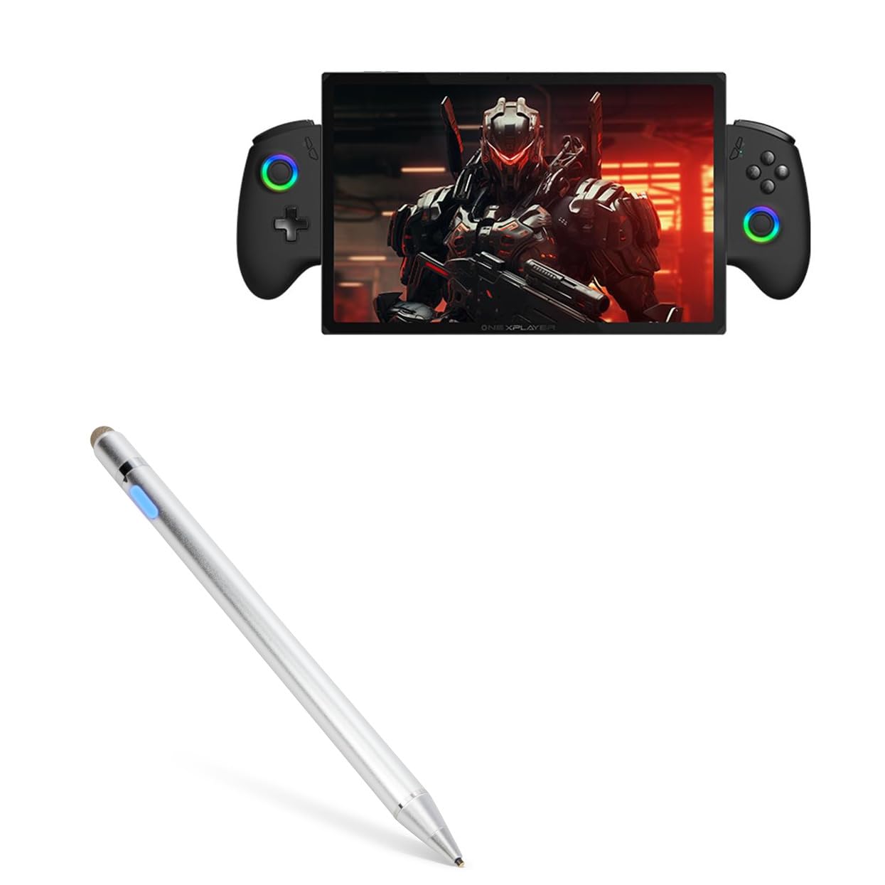 BoxWave Stylus Pen Compatible with OneXPlayer X1 (10.95 in) - AccuPoint Active Stylus, Electronic Stylus with Ultra Fine Tip - Metallic Silver