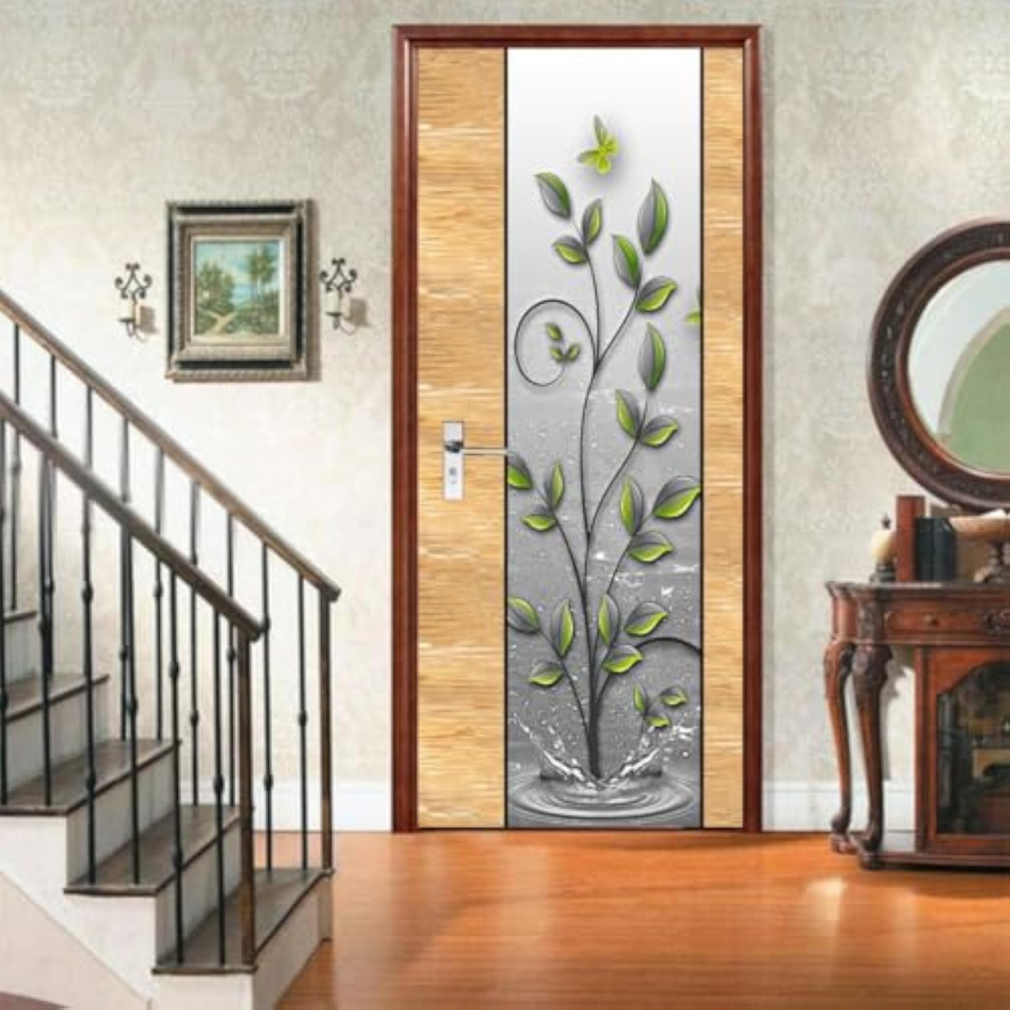 Self Adhesive Waterproof & Dustproof PVC Door Wallpaper