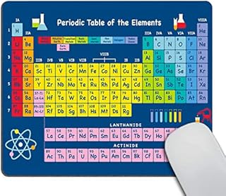 Wasach Gaming Mouse Pad Custom,Periodic Table by Chemistry Elements for Classroom Geek Science Lovers Non-Slip Thick Rubber Large Mousepad