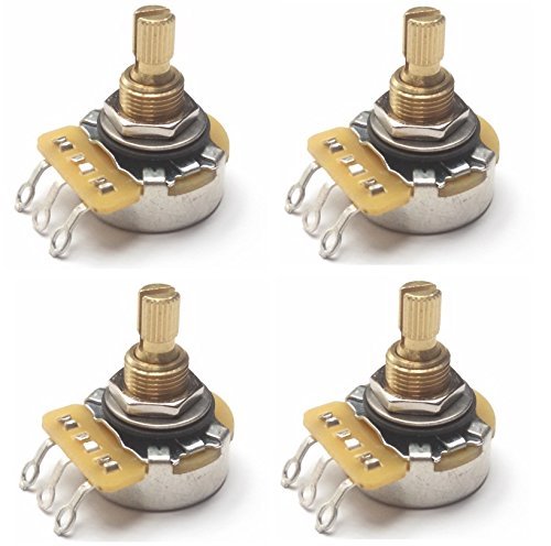 CTS TAOT Custom 500K SHORT Split Shaft Audio Taper Pots - Set of