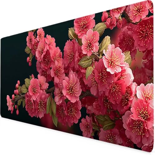 Tapis de souris XXL design arbre rose grand format une idée cadeau originale bureau