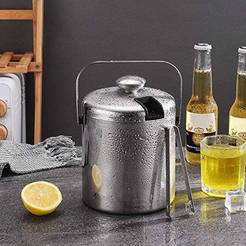 ijsemmer Dubbele Ice Chiller Cooler Wandige Roestvrijstalen Ijsemmer Draagbare Ice Cube Container voor Wijn Champagne Beer KTV Bar - Image 7