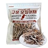 Roasted Dried Squid 100% [5.29 oz Bag] – Sliced Roasted Squid Jerky for Adults & Kids – 9g Protein Per Serving (6 serving per container) – Perfect for Snacking – Resealable Bag – Korean Snacks by Gangwon Export