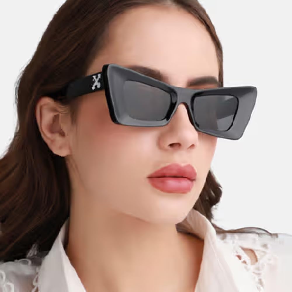 AUGEN Moderne Unisex Kunststoff Sonnenbrille Schmetterling UV 400 Geschützt Medium Size (186)