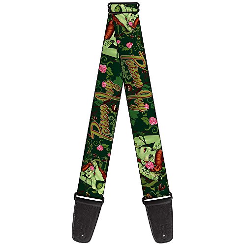 Buckle-down Sangle de guitare – Poison Ivy Bombshell poses Greens/rouges – 5,1 cm de large – 29–137,2 cm de long - Les Beatles, Paul McCartney, John Lennon, RIngo Starr, George Harrison Buckle-down Sangle de guitare – Poison Ivy Bombshell poses Greens/rouges – 5,1 cm de large – 29–137,2 cm de long