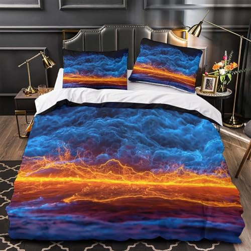 Linge de lit orage électrique imprimé 3D pour transformer votre chambre