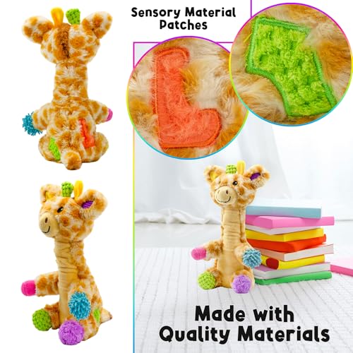 Image of MEAVIA Mini Giraffe Sensory Plush Toy, Stretchy Neck, Lightly Weighted