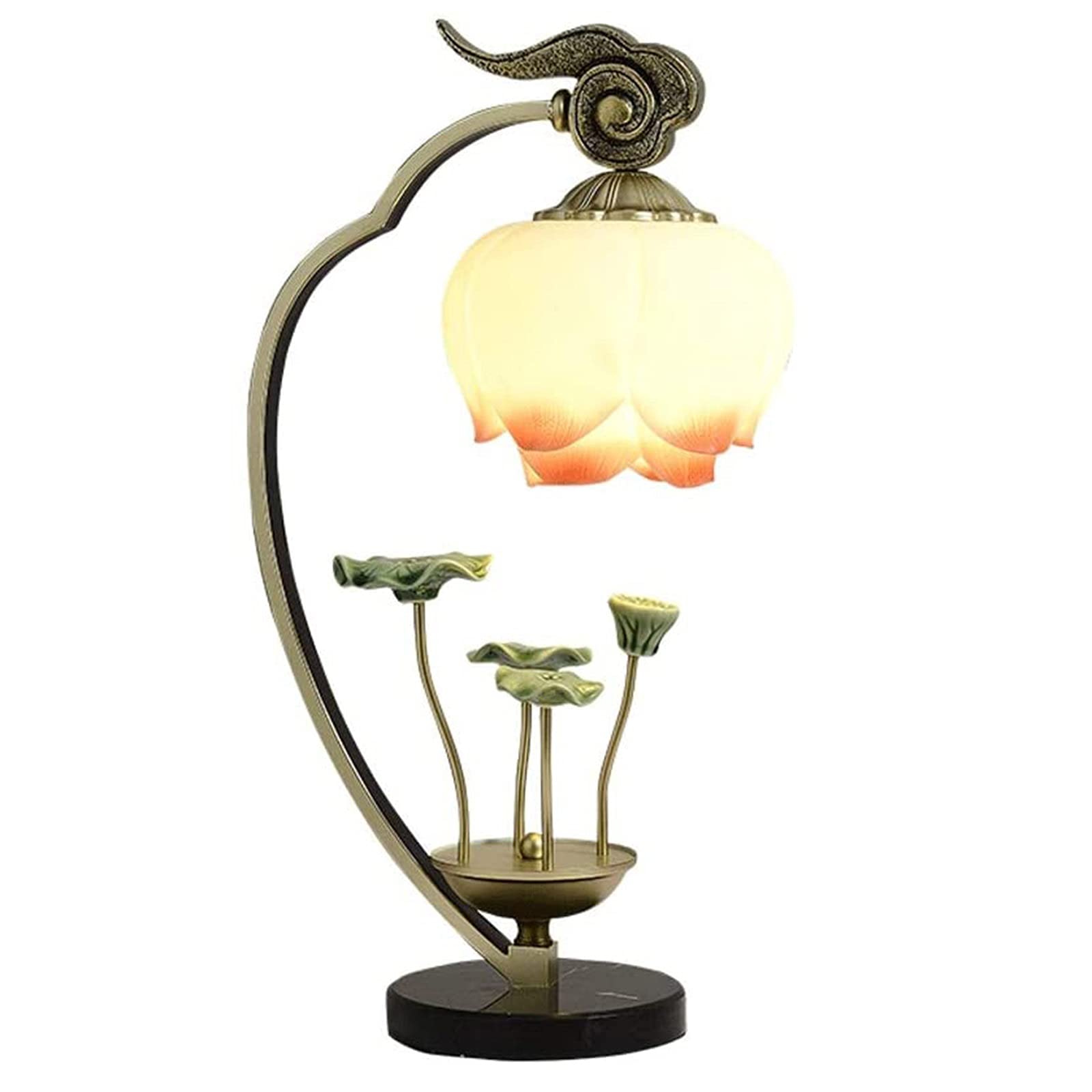 Nightstand Lamp LED Desk Lamp Pink Lotus-Shaped Table Lamp Decorative Lamp,Table Lamp for Study Desk Bulb for Bedroom Office Reading 110-240v Table Lamps Bedside Table Lamp