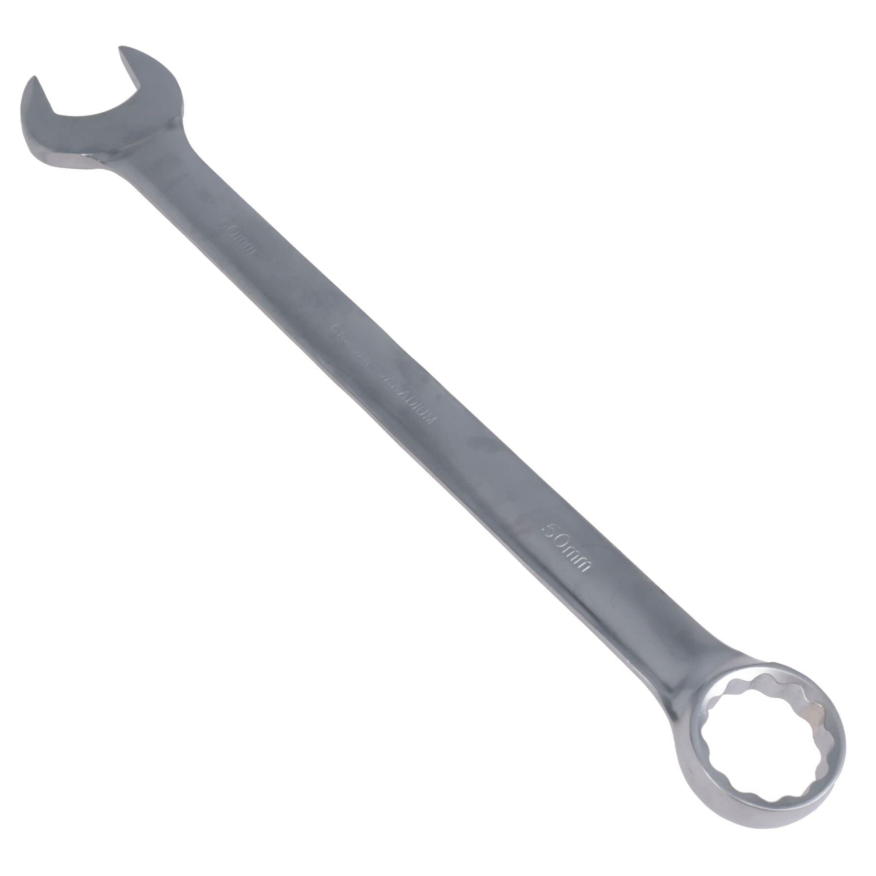 AB Tools 50mm Extra Large Metric Combination Spanner Wrench Crv Ring & Open from B&Q